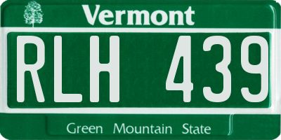 VT license plate RLH439