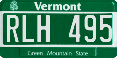 VT license plate RLH495