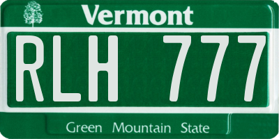 VT license plate RLH777