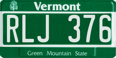 VT license plate RLJ376