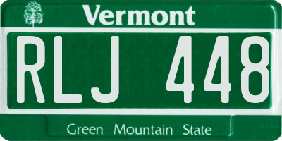 VT license plate RLJ448