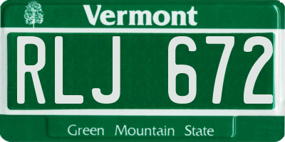 VT license plate RLJ672