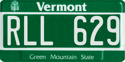 VT license plate RLL629