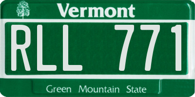 VT license plate RLL771