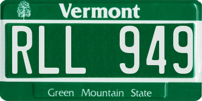 VT license plate RLL949