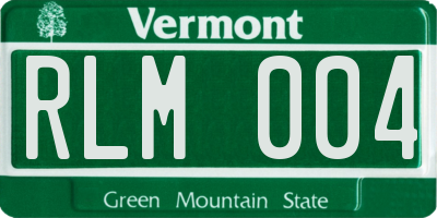 VT license plate RLM004