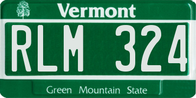 VT license plate RLM324