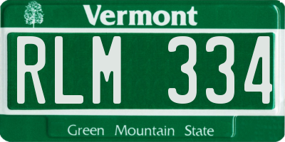 VT license plate RLM334