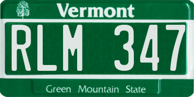 VT license plate RLM347