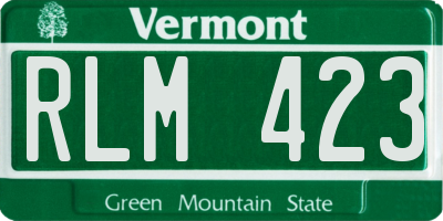 VT license plate RLM423