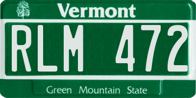 VT license plate RLM472
