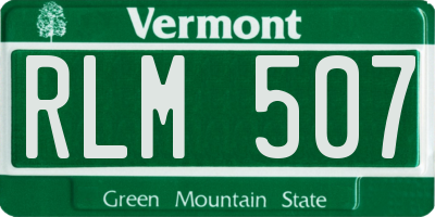 VT license plate RLM507