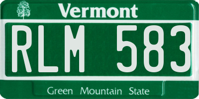 VT license plate RLM583