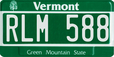 VT license plate RLM588