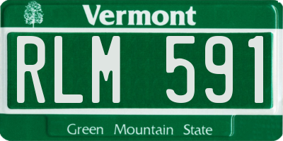 VT license plate RLM591