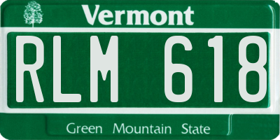 VT license plate RLM618