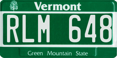 VT license plate RLM648