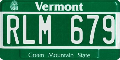 VT license plate RLM679