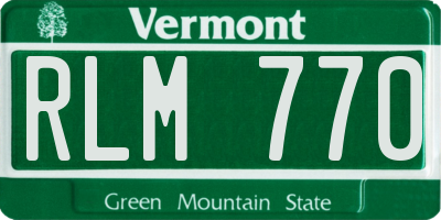 VT license plate RLM770