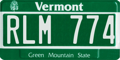 VT license plate RLM774