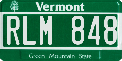 VT license plate RLM848