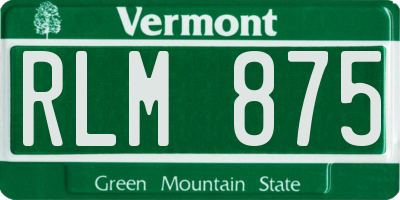 VT license plate RLM875