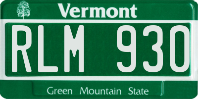 VT license plate RLM930