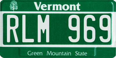 VT license plate RLM969