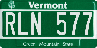 VT license plate RLN577