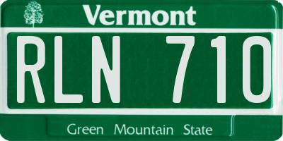 VT license plate RLN710