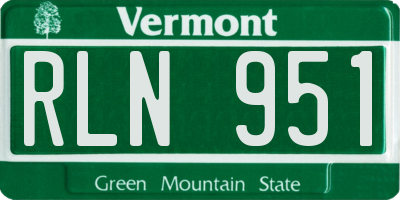 VT license plate RLN951