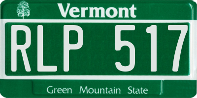 VT license plate RLP517