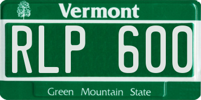 VT license plate RLP600