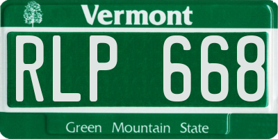 VT license plate RLP668