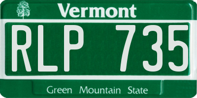 VT license plate RLP735