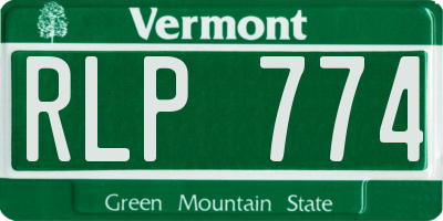 VT license plate RLP774