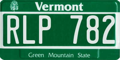 VT license plate RLP782
