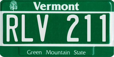 VT license plate RLV211
