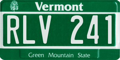 VT license plate RLV241