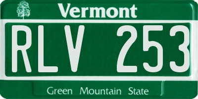 VT license plate RLV253