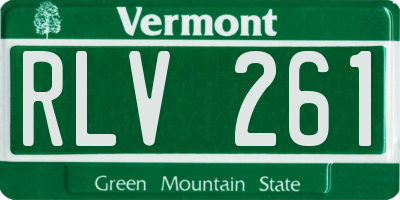 VT license plate RLV261