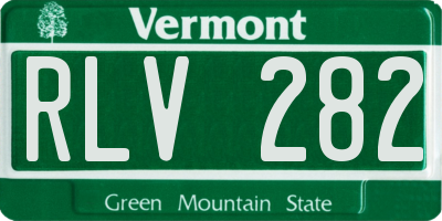 VT license plate RLV282