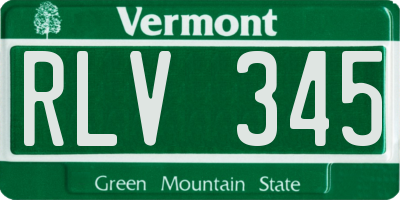 VT license plate RLV345