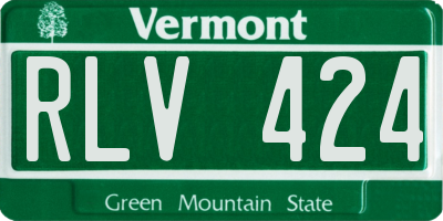 VT license plate RLV424