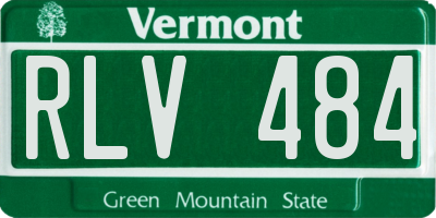 VT license plate RLV484