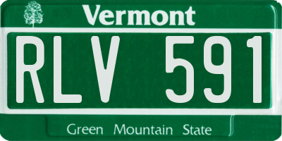 VT license plate RLV591
