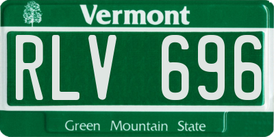 VT license plate RLV696