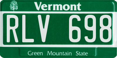 VT license plate RLV698