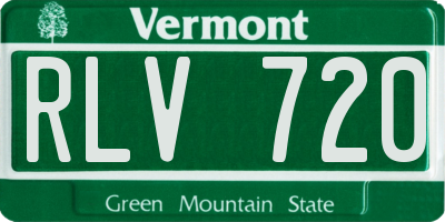 VT license plate RLV720