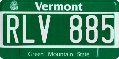 VT license plate RLV885